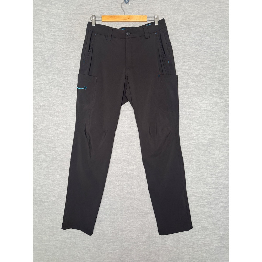 Amazon Luly Yang Mens Black Cargo Work Pants M 32-34 black Uniform Flex